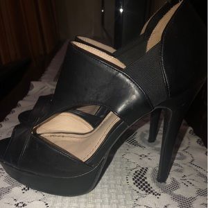 Black platform heels by Anne Michelle